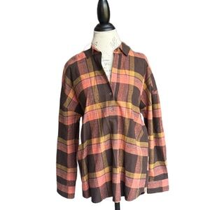 Prana Women’s Dante Organic Cotton Hemp Flannel Blend Top, Medium